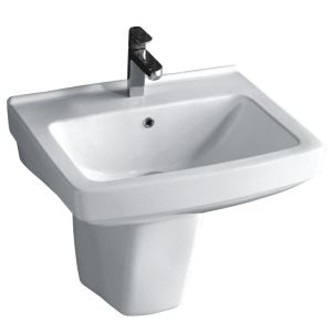 Basin With Half Pedestal